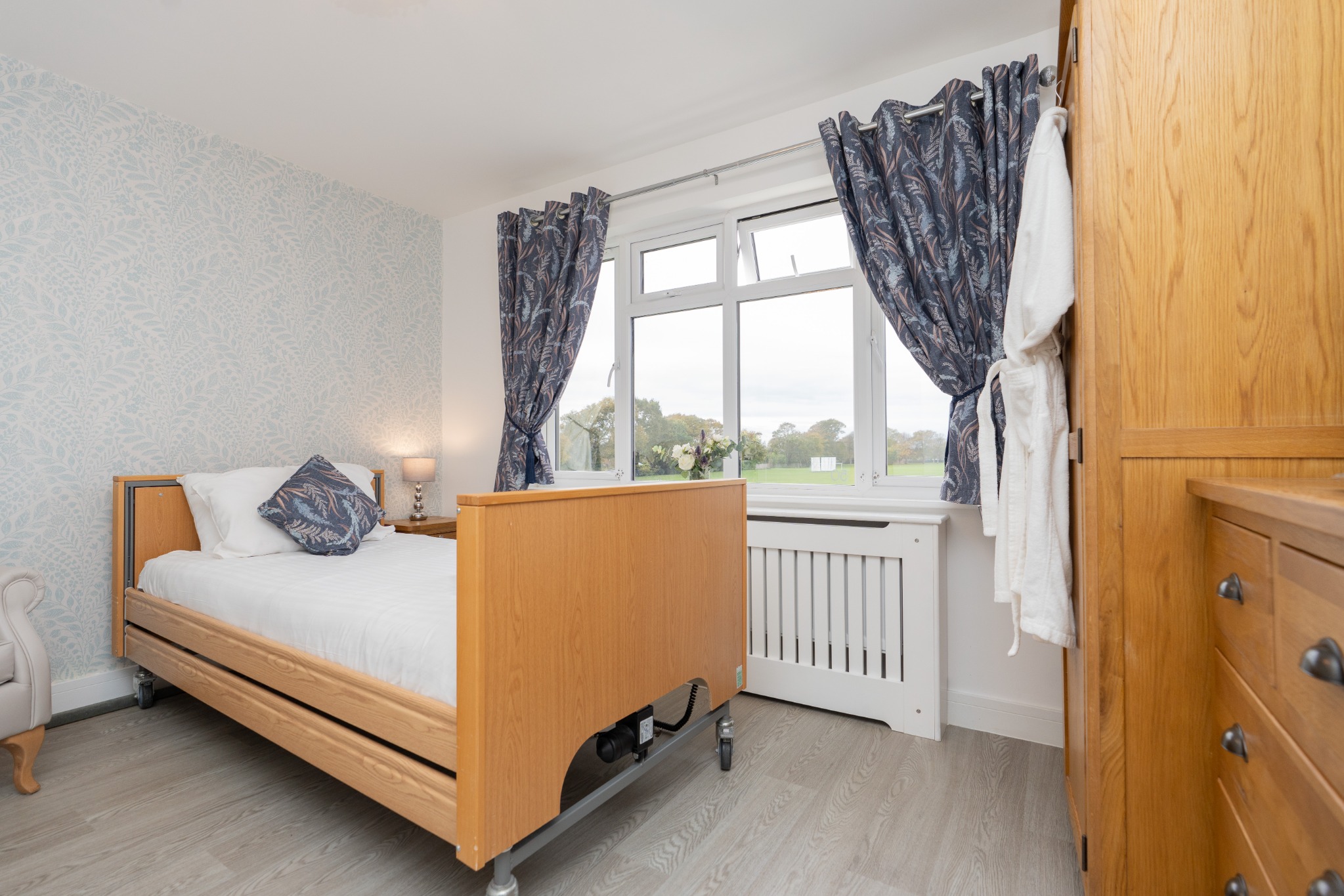 Oak View Care Home - Bedroom with Countryside View